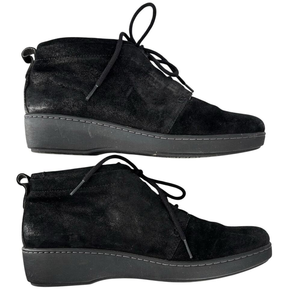 Dansko Ellen Burnished Suede Ankle Boots Size 41 Black Comfort